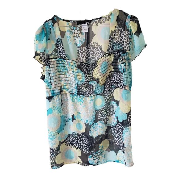 jnj Teal Patterned Blouse - Picture 1 of 3